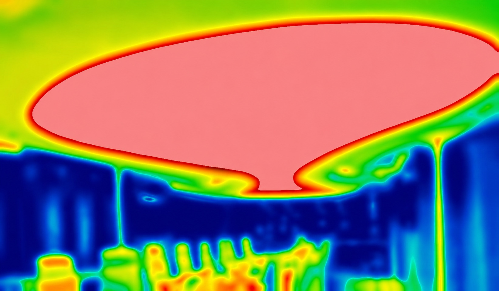 False colour photometric calculation of the same ceiling